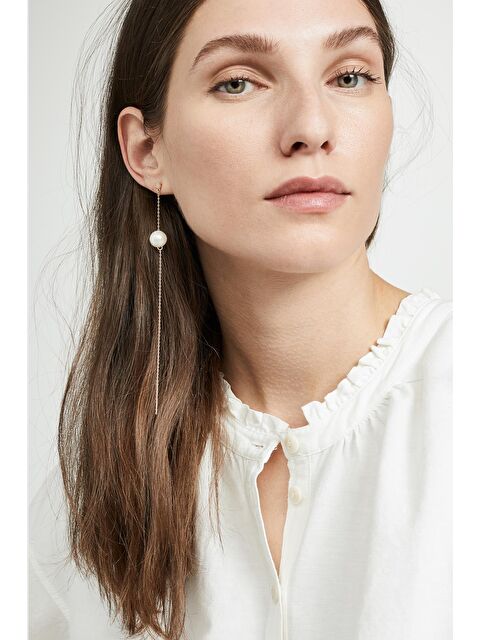 New Obsessions Sallanan İncili TEK Küpe - S000305195-20076