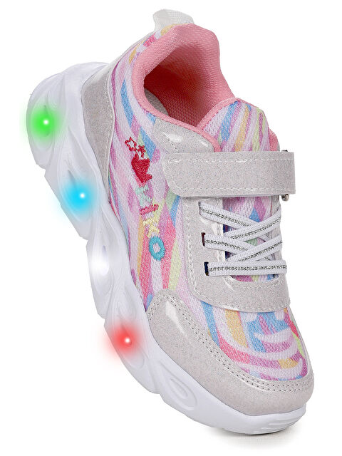 Kiko Kids Teno Cırtlı Işıklı Kız Çocuk Spor Ayakkabı - S000453262-20063