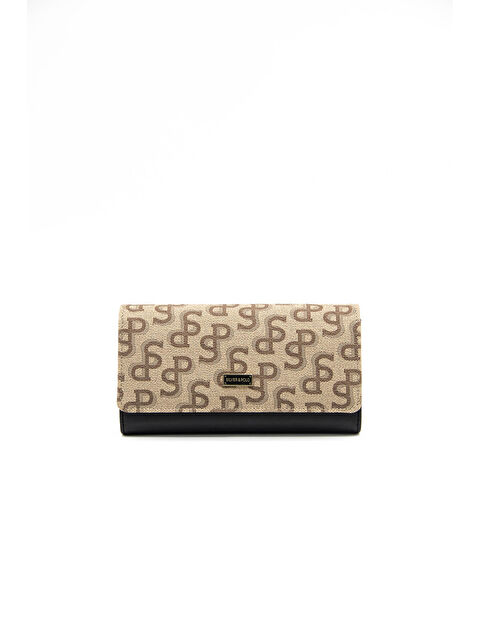 Silver Polo Kadın Cüzdan & Kartlık 1036-41361 BAYAN CÜZDAN M169 KOYU BEJ-NOVA SİYAH - S000507798-19928