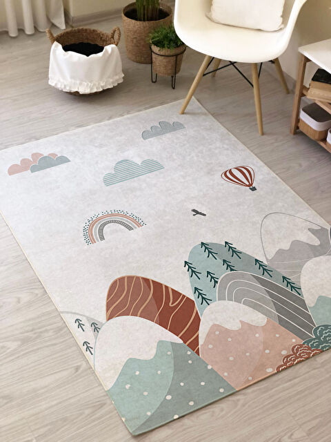 Evmila Dağ Desenli Baskılı Bebek Ve Çocuk Halısı - S000314479-23173