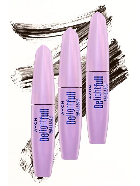 AVON Delightful False Lash Suya Dayanıklı Maskara 10 Ml. Lava Brown Üçlü Set - S000193298-10231