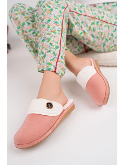 MODAFRATO CARMEN Kadın Ev Terliği Kışlık Topuklu Terlik - S000493980-20024