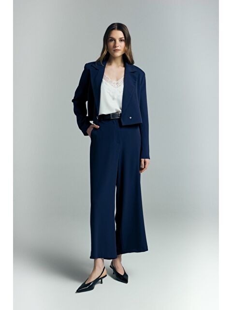 SATEEN Mari Pantolon - Lacivert