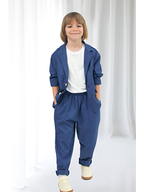 Catz Kids İndigo Gabardin Rahat Ceket Pantolon Takım - S000156945-23093