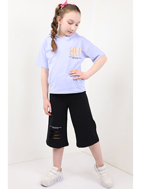 Toontoykids Kız Çocuk Göğsü Get   Baskılı Kapüşonlu Kaprili Takım - S000270650-23370