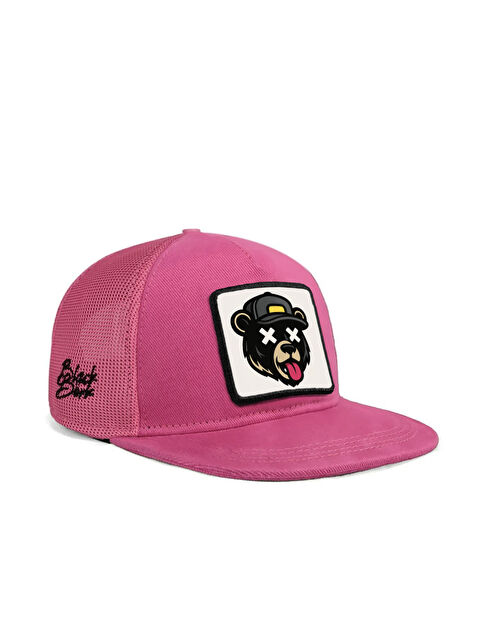 BlackBörk Hip Hop Kids Ayı Logolu Pembe Çocuk Trucker Şapka
