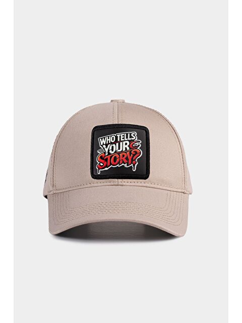 BlackBörk Six Who Tells Your Story Logolu Bej Beyzbol Şapka