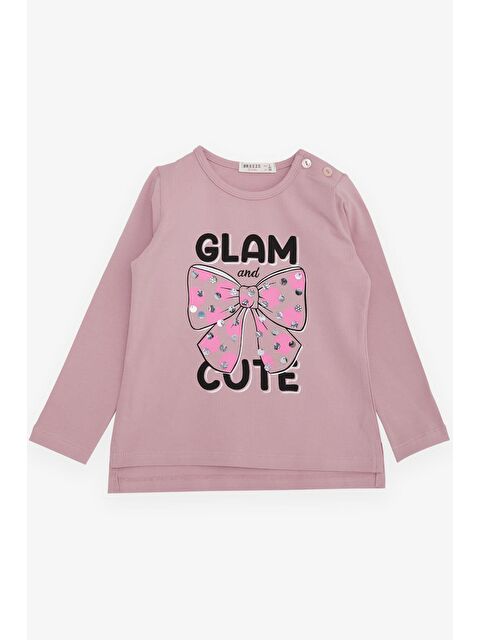 Breeze Kız Çocuk Sweatshirt Pullu Fiyonk Baskılı Gülkurusu (2-6 Yaş) - S000131477-20028