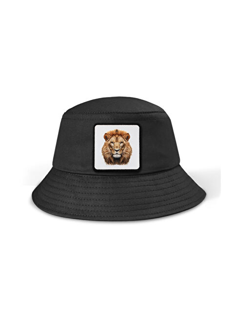 BlackBörk Aslan Logolu Bucket Siyah Şapka