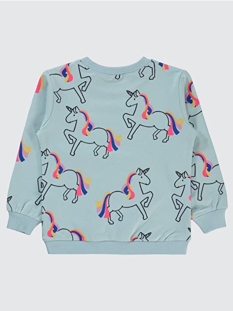 Civil Girls Renkli 2-5 Yaş Sweatshirt - Mavi 4-5 Yaş - S000284154-3053