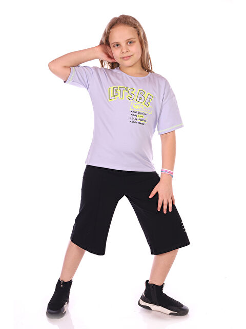 Toontoykids Kız Çocuk Lets Be Happy Baskılı Kaprili Takım - S000271135-23370