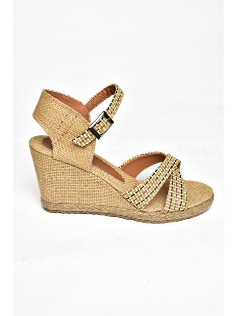 Fox Shoes S2414140 Ten Kadın Dolgu Topuklu Ayakkabı - S000152350-26407