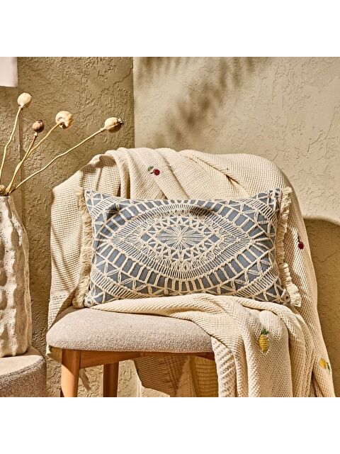 Evidea Soft Slevel Kırlent - Mavi - 30x50 cm