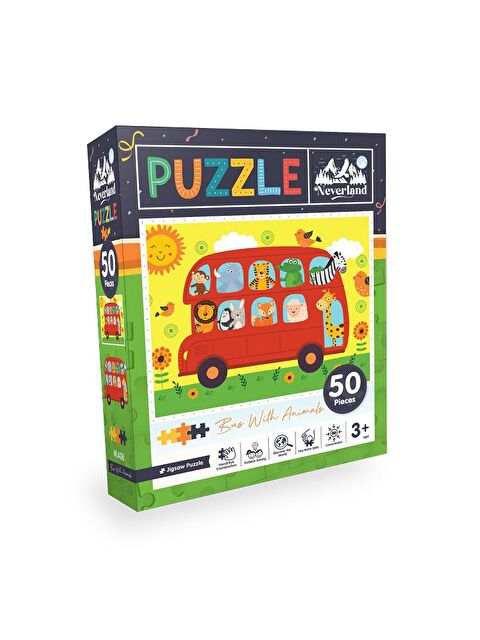 Neverland 50 Pieces Jigsaw Puzzle - Bus With Animals (Hayvanlarla Otobüs) - S000073966-23173