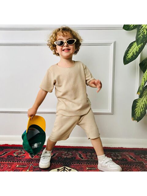 Yami Mia Waffle Etiket Detaylı Şortlu Takım - S000218769-19928