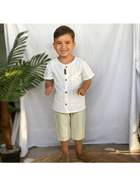 Yami Mia Gömlekli Şortlu Erkek Çocuk Takım - S000218771-18194
