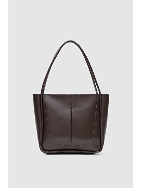 Shulebags Moscow Çift Askılı Omuz Çantası Acı Kahve - S000423878-28102
