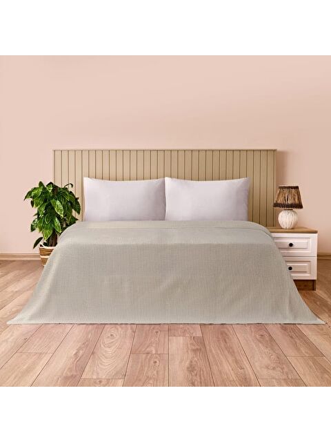 Evidea Soft Rete Tek Kişilik Pike - Bej - 160x220 cm