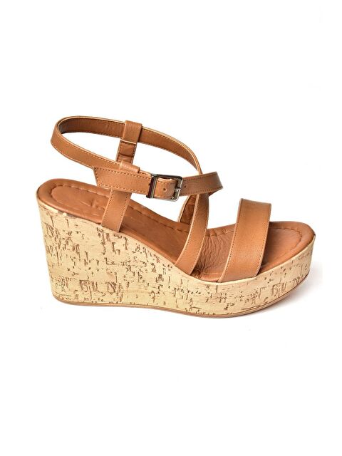 Fox Shoes S9960544 Taba Kadın Dolgu Topuklu Ayakkabı - S000152351-37454