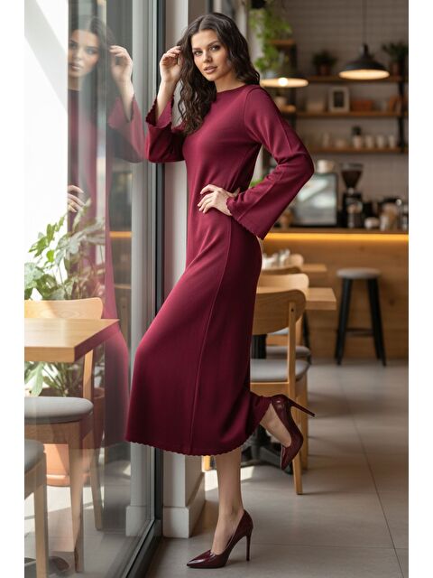 Gülseli Bisiklet Yaka Triko Elbise - S000491543-19951