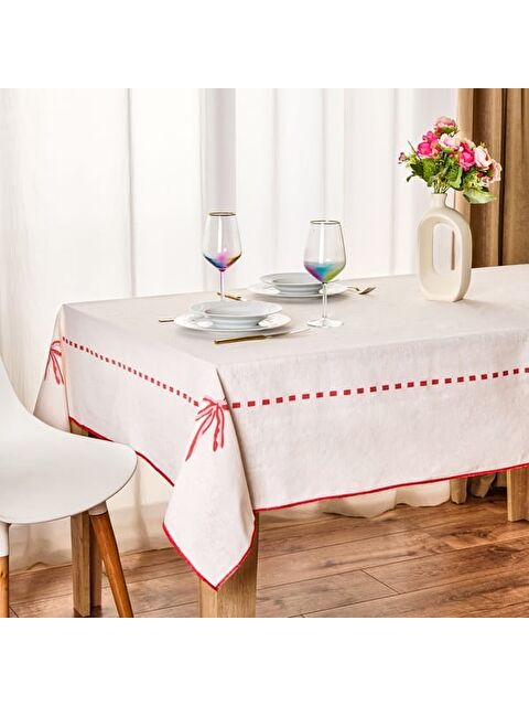 Evidea Soft Riben Masa Örtüsü - Ekru - 140x200 cm