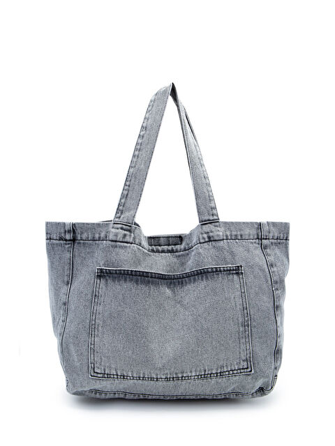 Minebag Cepli Salaş Jean Kadın Kol Çanta Gein Gri