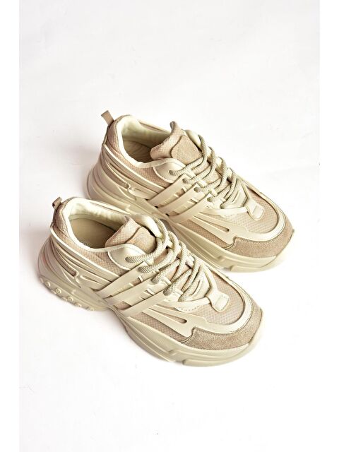 Fox Shoes S9736024 Bej Kadın Sneakers