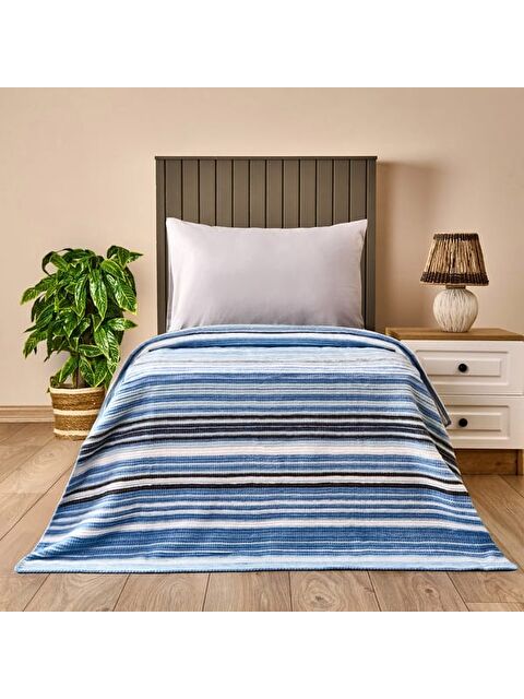 Evidea Soft Serula Tek Kişilik Battaniye - Mavi - 150x200 cm