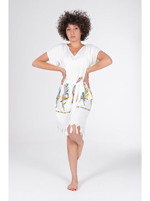 Varol Baskılı Bambu Plaj Elbisesi - S000378781-19966