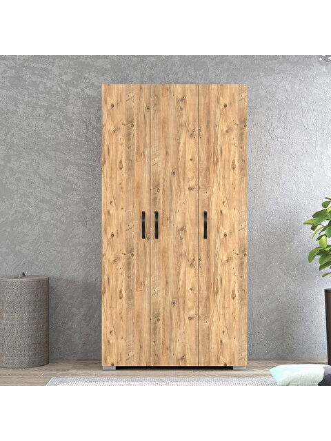 Eco Room Milan 3 Kapaklı Gardırop - Atlantik Çam - 177x42x90 cm
