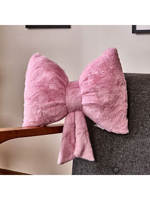 Evidea Soft Kurdele Figürlü Yastık - Pembe - 40x30 cm