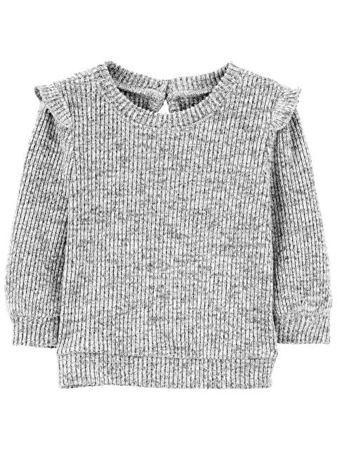 Oshkosh Kız Bebek Uzun Kollu Eşofman Üstü Gri - S000415177-20600