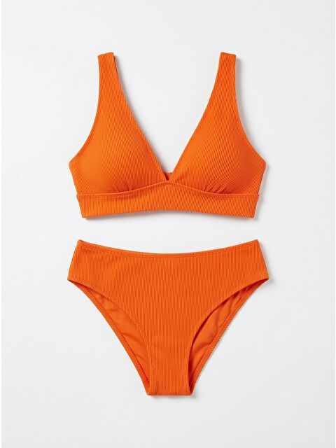 LOYA Turuncu Reps Yüksek Bel Tek Alt Bikini - S000512702-20013