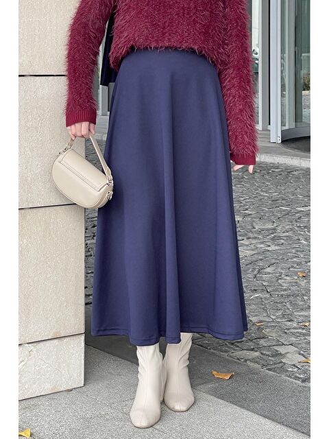 Lamelif Kloş Etek Lacivert - S000517813-21164