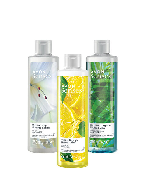 AVON Beyaz Zambak Limon Reyhan ve Misk Kokulu Duş Jeli Paketi - S000363089-10231