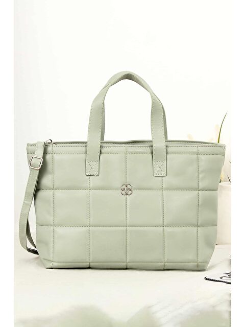 Bipanya Nori Kare Nakışlı Shopper Kadın Omuz Çantası BP-4771O - S000113282-34206