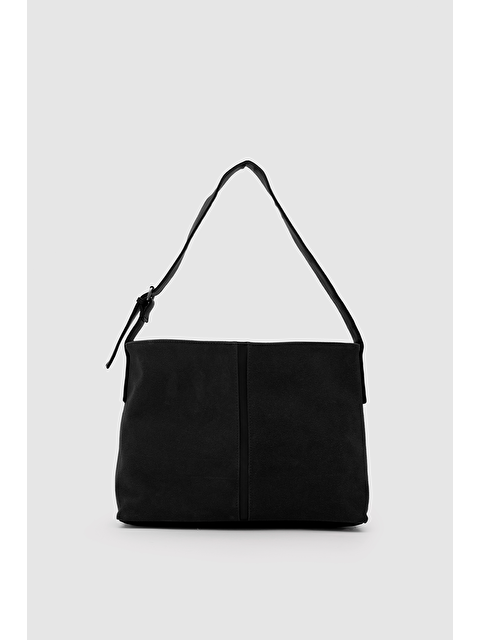 Shulebags Agatha Süet Omuz Çantası Siyah - S000423579-19351