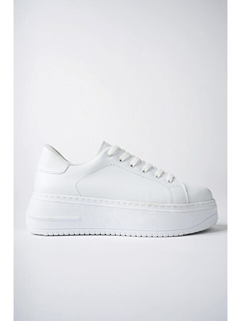 Muggo Kadın Günlük Yüksek Taban Bağcıklı Sneaker Spor Ayakkabı - S000140645-20063