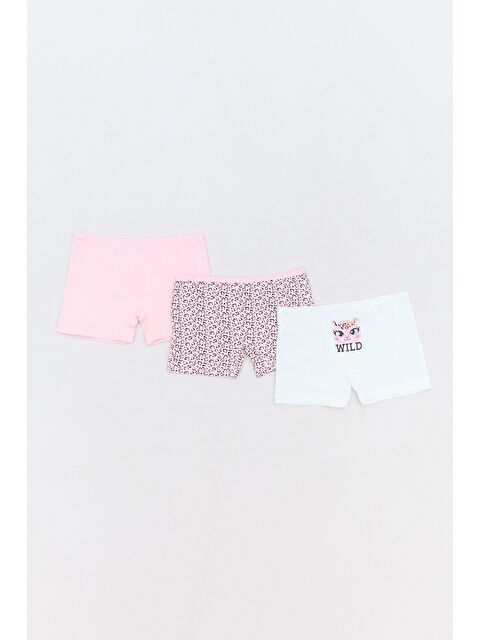 Fullamoda Tavşan Baskılı 3 Lü Kız Çocuk Boxer - S000109579-20024