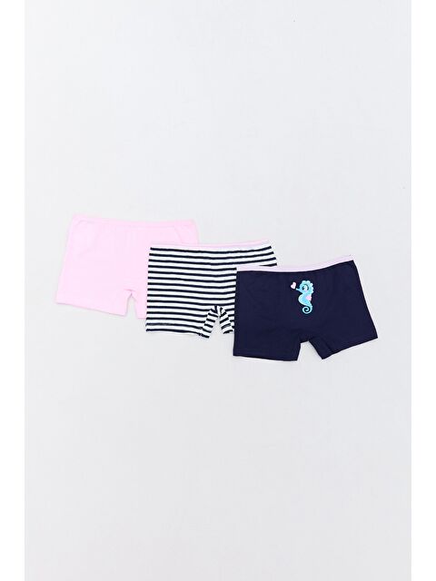 Fullamoda Tavşan Baskılı 3 Lü Kız Çocuk Boxer - S000109579-21164
