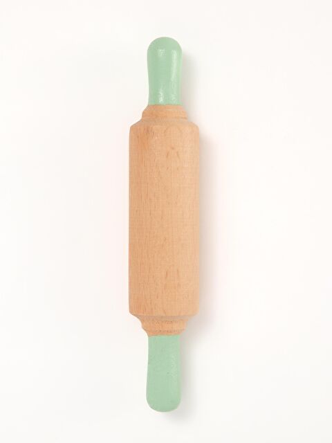 ChildGen Doğal Ahşap Merdane - Pastel Yeşil - S000103242-19978