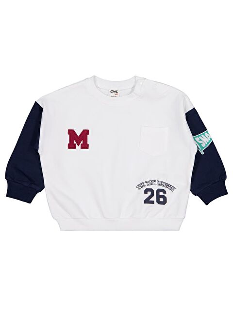 Civil Baby M Nakış 26 Baskılı 6-18 Ay Sweatshirt - S000466659-19965