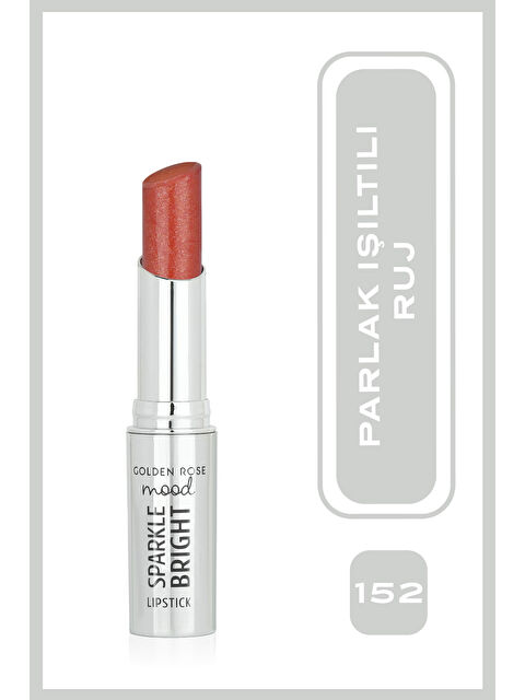 GOLDEN ROSE Mood Sparkle Işıltılı Ruj No:152 Peach Glam