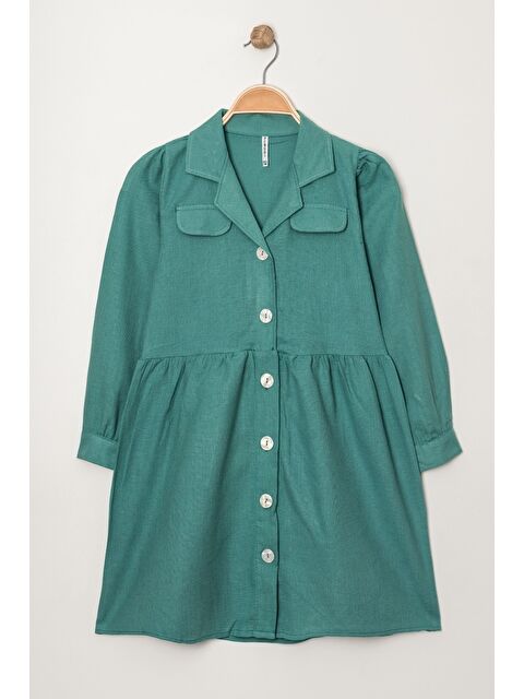 pi pengai Kız Çocuk Jüt Pamuklu Elbise P1010 - S000346033-14939