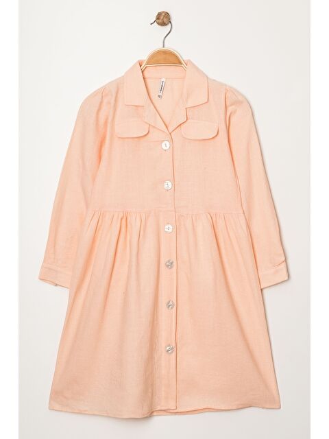 pi pengai Kız Çocuk Jüt Pamuklu Elbise P1010 - S000346033-24085