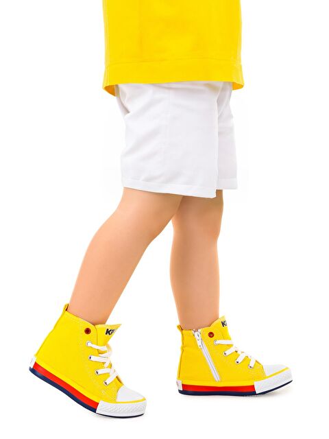 Kiko Kids Tinna Bağcıklı Erkek Çocuk Boğazlı Keten Spor Ayakkabı - S000219039-20072