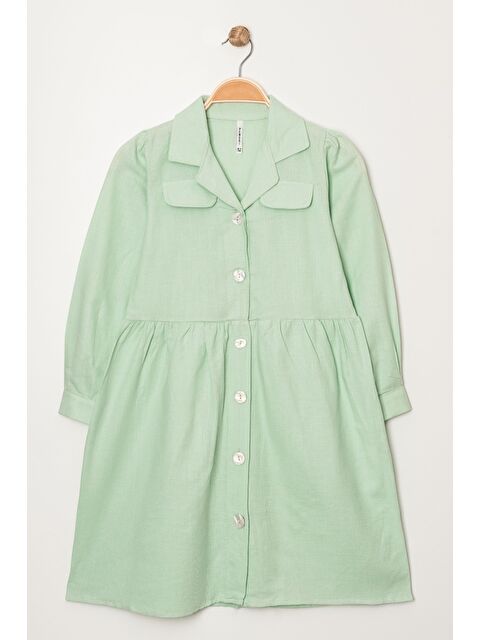 pi pengai Kız Çocuk Jüt Pamuklu Elbise P1010 - S000346033-1180