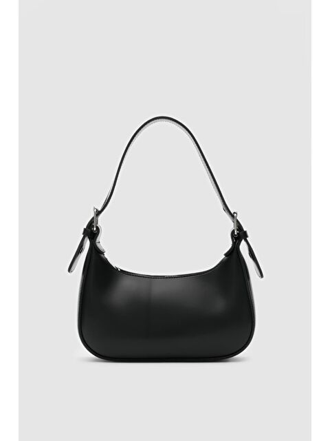 Shulebags Muse Oval Baget Çanta Siyah - S000423534-19351