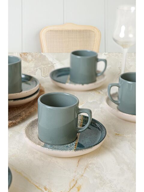 Keramika Colored Kahve Takımı 12 Parça 6 Kişilik - S000174203-23173