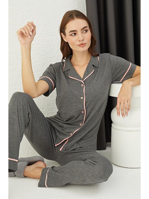 Elitol Düğmeli Pijama Takım - S000168847-29666